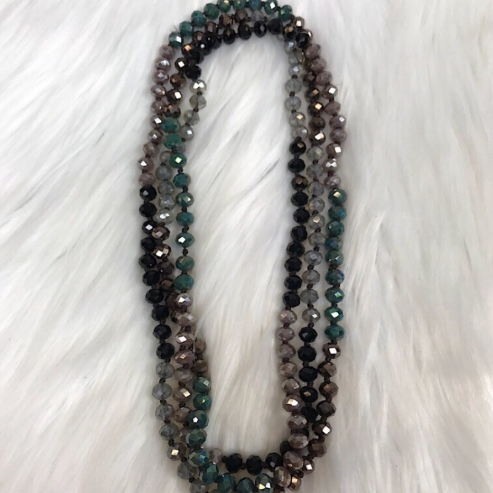 NWOT Hawthorne Multi Color Glass Bead Necklace. - Picture 8 of 8